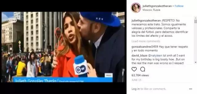 世界杯被吻的中国女记者叫什么,世界杯被亲吻的女记者是谁