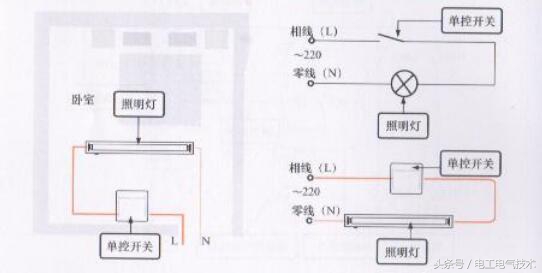 双控照明线路的原理,照明多控开关控制线路