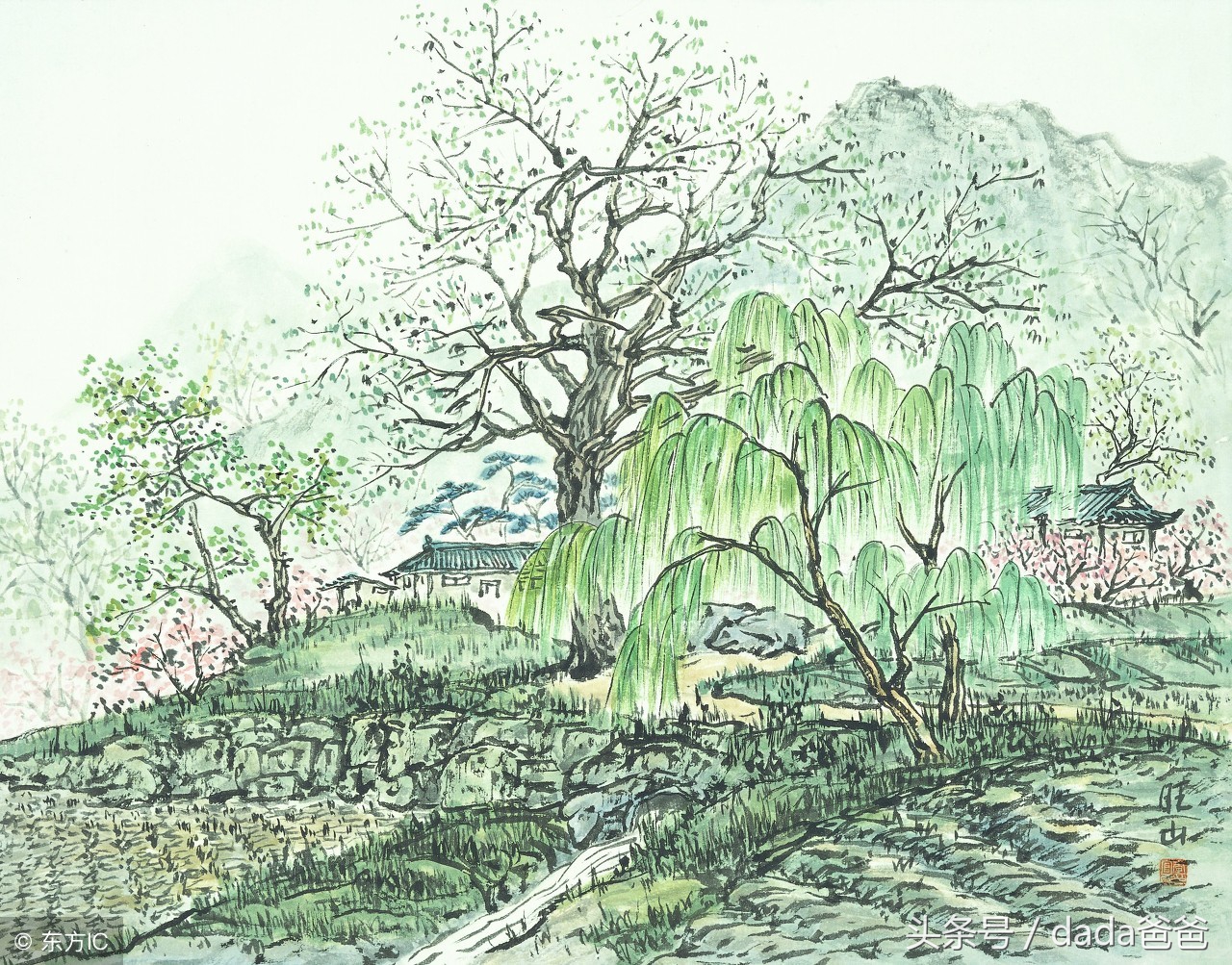 40首古诗词配绝美国画,古诗词意境国画