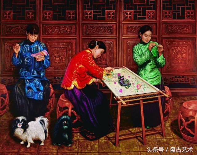 《爱情誓言的守望者》油画太美了（盘古文化艺术油画装饰画定制）