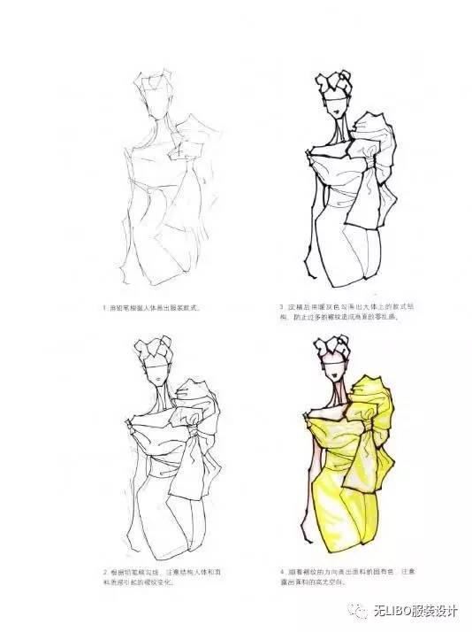 马克笔手绘服装设计教程正面,马克笔服装设计手绘教程视频