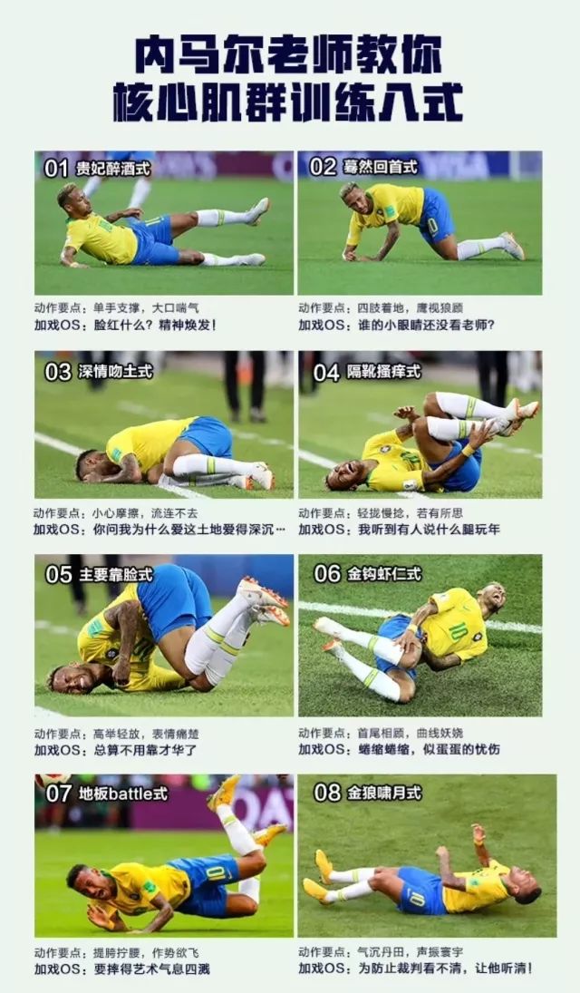 内马尔假摔2018年世界杯恶搞视频,世界杯内马尔假摔搞笑
