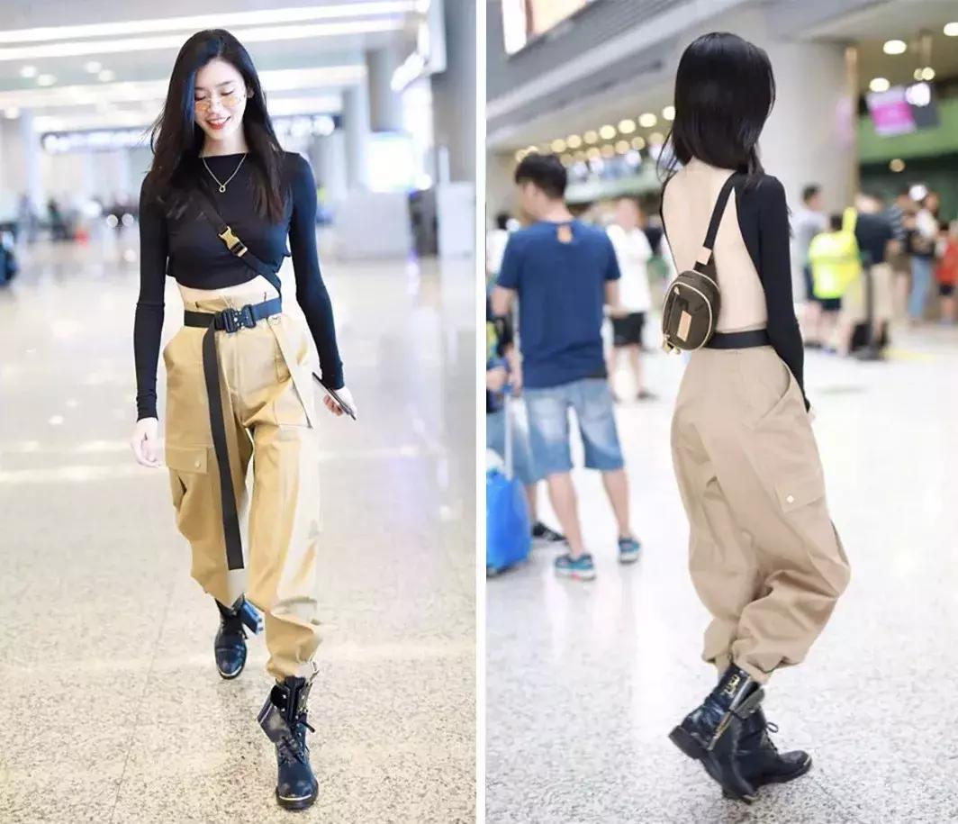 奚梦瑶露脐装搭配,奚梦瑶背心穿搭