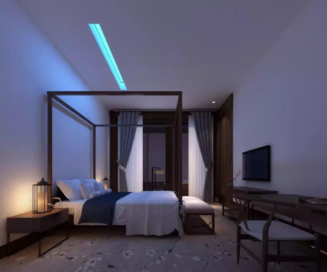 中式民宿效果图手绘,古风民宿正立面图设计图