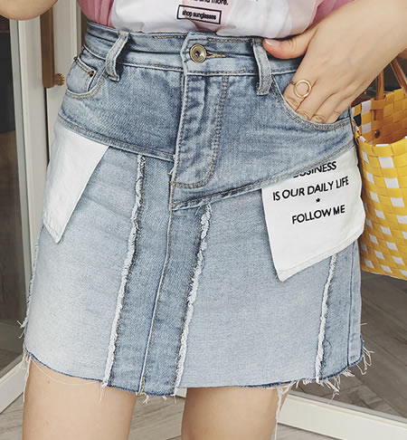 牛仔半身裙胖人怎么穿搭,牛仔半身裙胖人穿的显瘦的牛仔裤