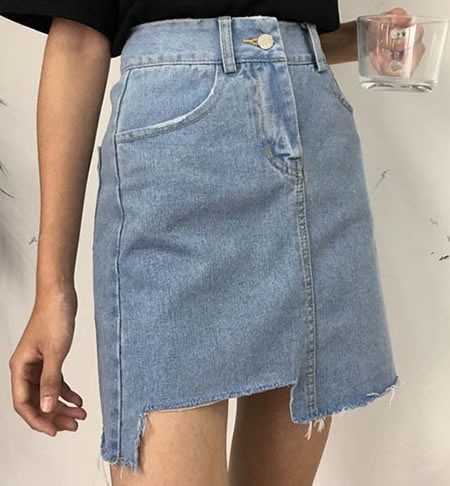 牛仔半身裙胖人怎么穿搭,牛仔半身裙胖人穿的显瘦的牛仔裤