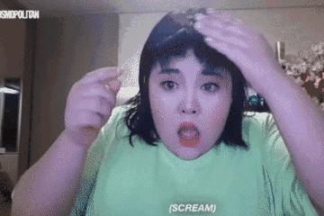 杉菜湿发刘海,杉菜大波浪发型