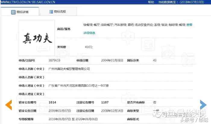 真功夫的商标到底算不算侵权,保护类商标