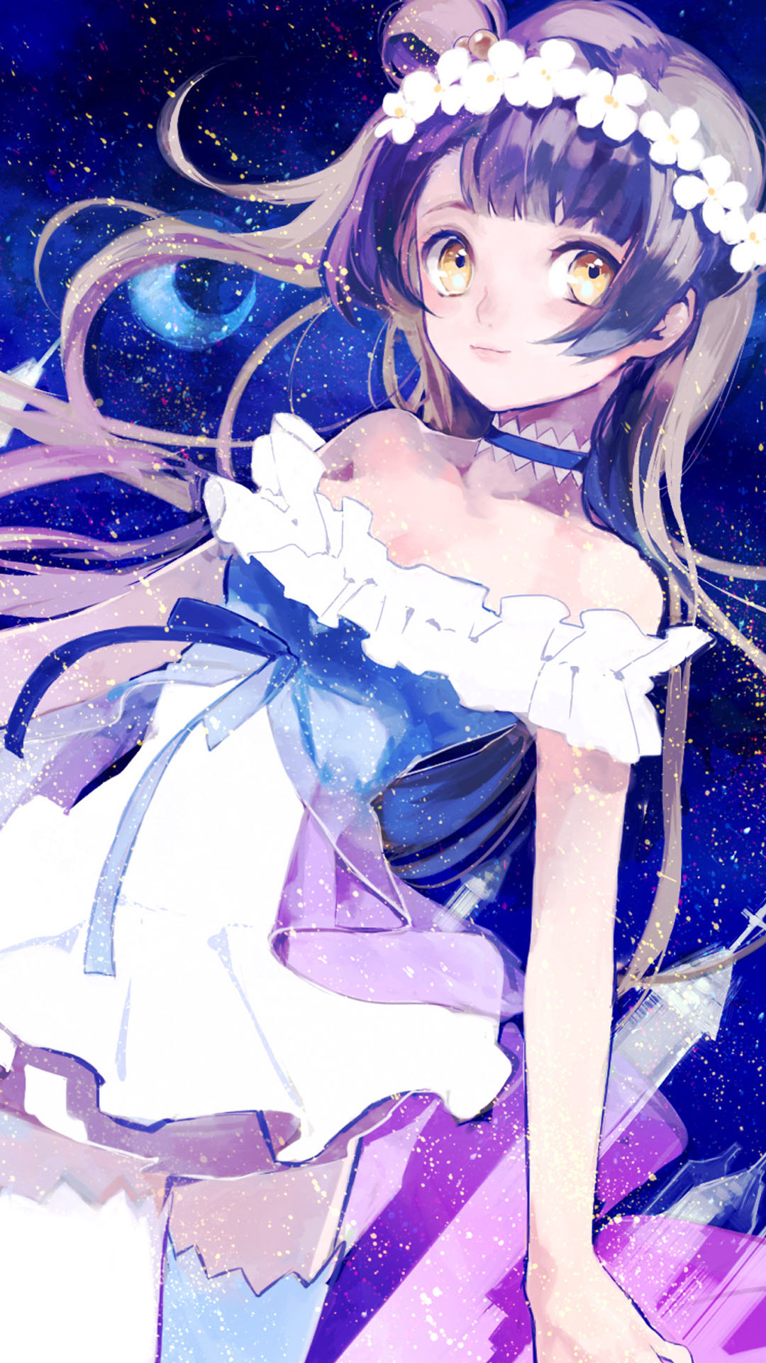 暗黑系列二次元高清动漫精美壁纸,女生动漫壁纸高清二次元蓝色衣服