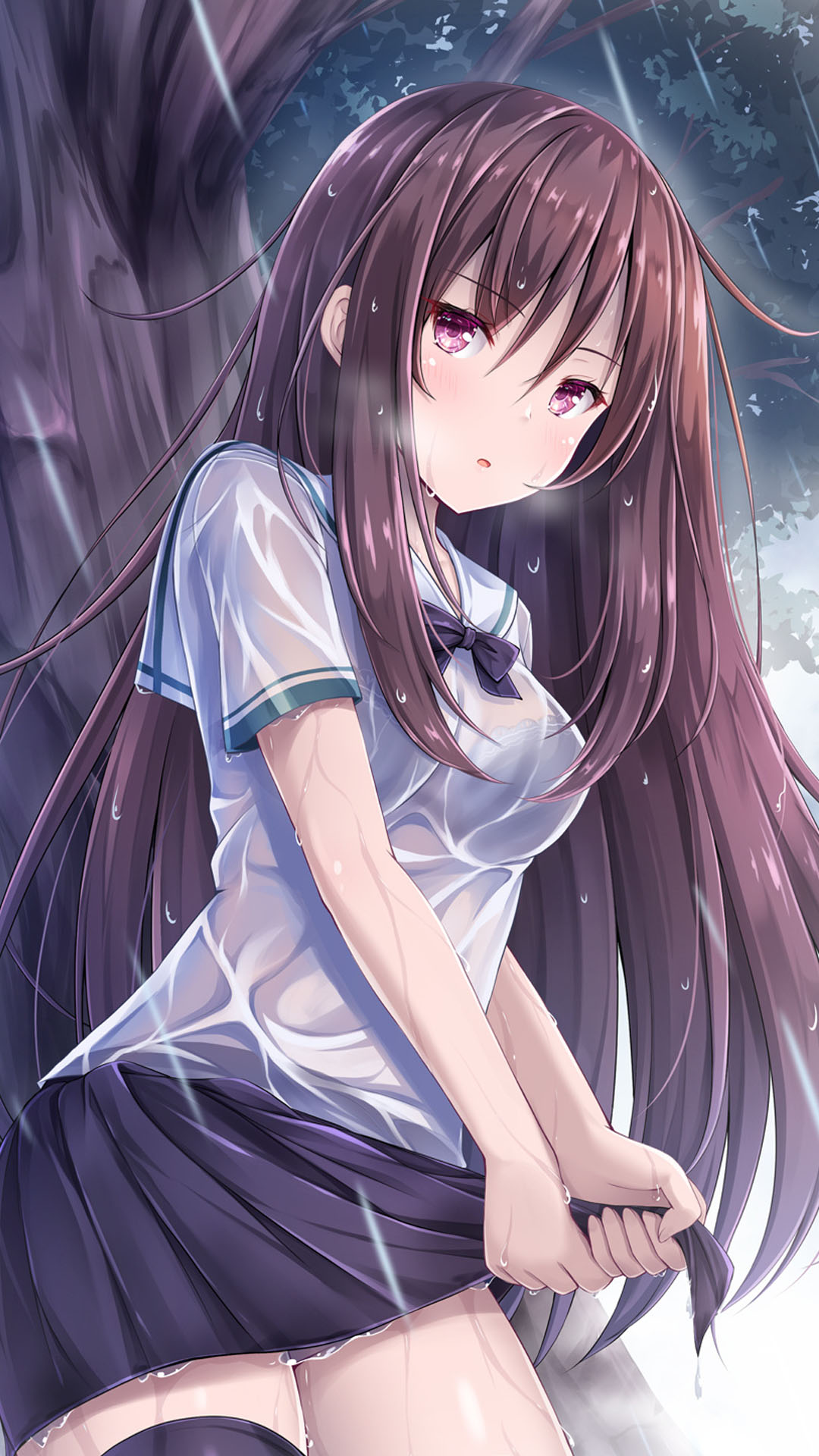 暗黑系列二次元高清动漫精美壁纸,女生动漫壁纸高清二次元蓝色衣服