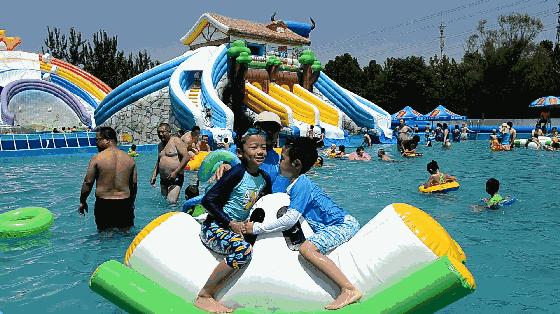 玩遍水上乐园全部设施第一视角,大连好玩的水上乐园