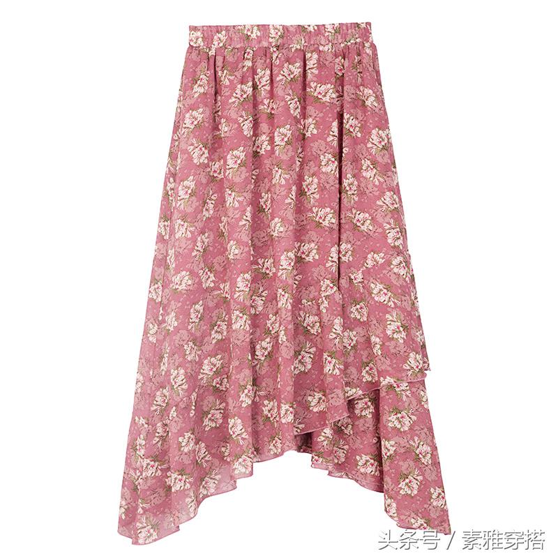 碎花裙子穿搭半身裙夏天,夏天碎花半身裙穿搭图片