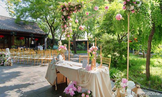 小清新森系户外婚礼布置,农村婚礼现场布置效果图森系
