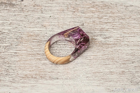 16款纯手工DIY树脂水晶戒指木块与水晶的完美结合