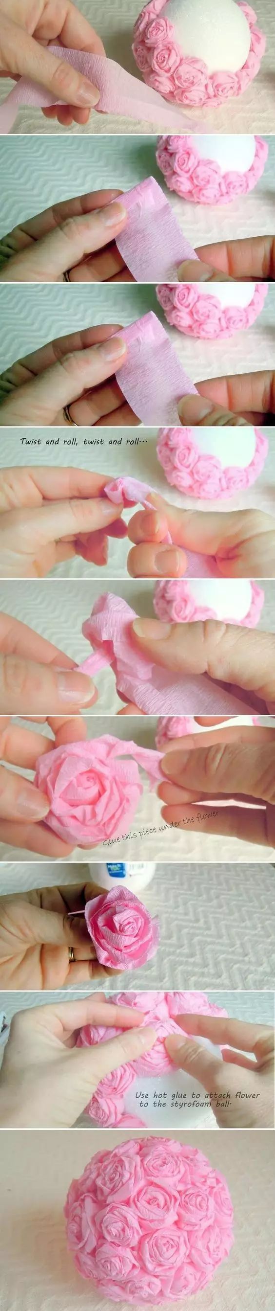 吸管玫瑰花的折法视频慢教程,玫瑰花皱纹纸折法简单又漂亮