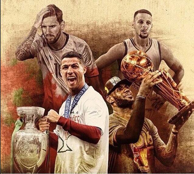 梅西像库里c罗像詹姆斯,一时瑜亮