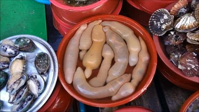 中游客去韩国旅游,买了10斤海肠,6斤海参!结账的时候无语了