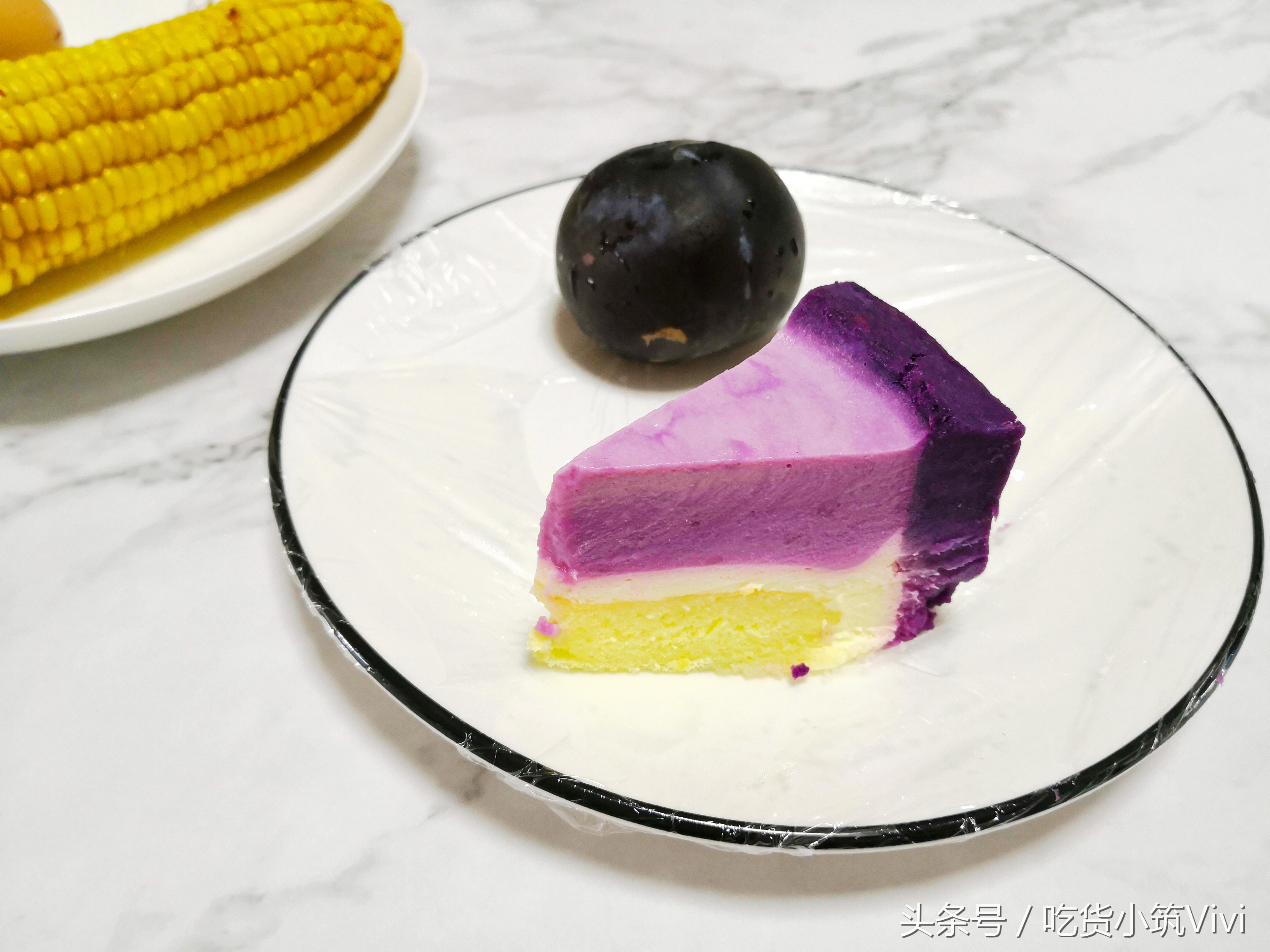 紫薯慕斯甜品,紫薯酸奶慕斯
