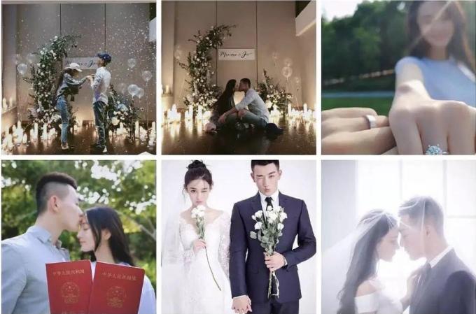 张馨予晒出婚纱照，两人外形般配，网友纷纷献上祝福