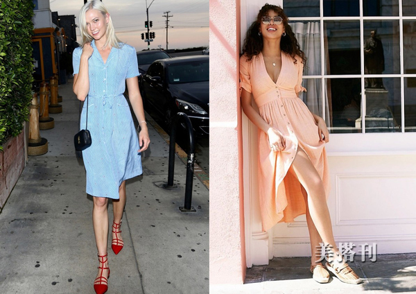 午后休闲时光,淡雅连衣裙放慢你的生活节奏