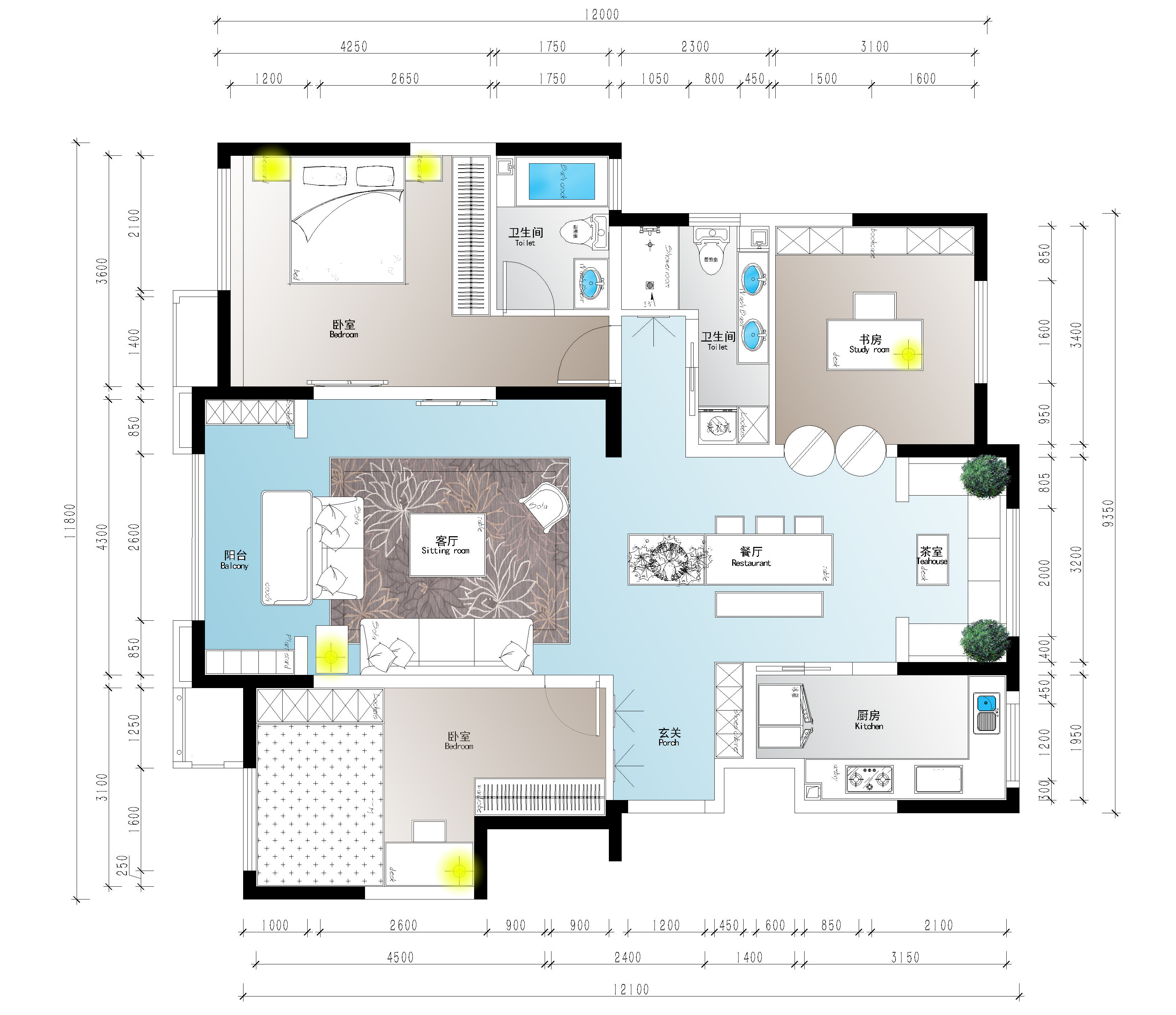 银川海珀兰轩118装修效果图,银川海珀兰轩二期装修