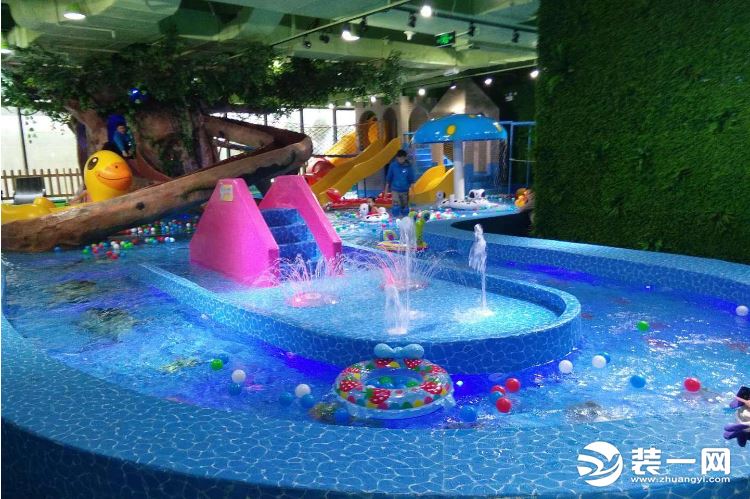 室内水上乐园设计施工哪里有,儿童乐园水吧装修风格