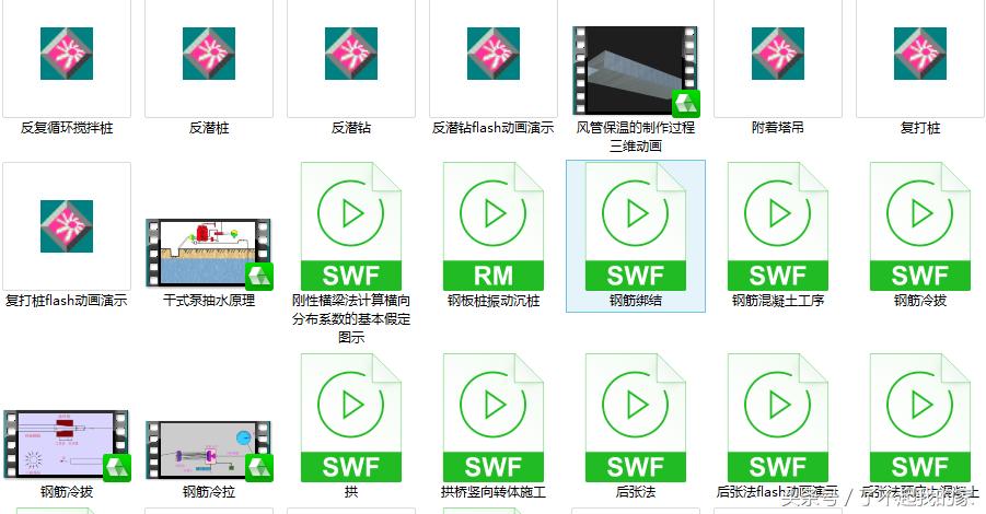 286个常用施工动画，从开工到竣工，不会施工的收藏