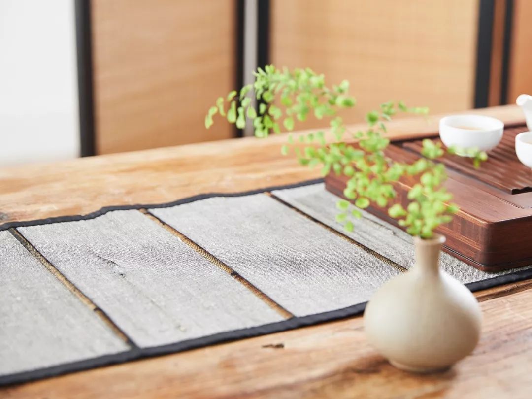 流苏棉麻编织茶席,亚麻编织软席