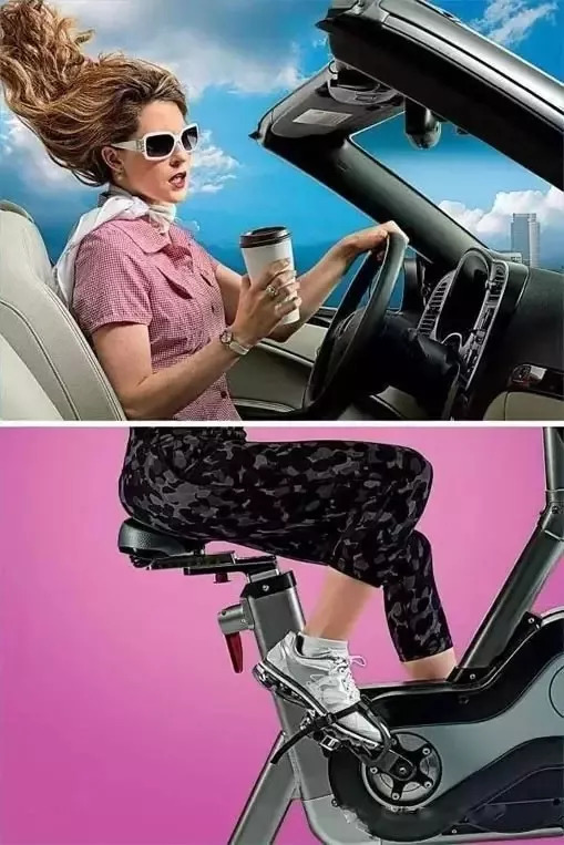 看了很多健身视频但不动,健身对比海报图