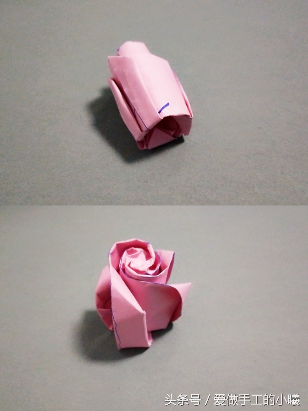 玫瑰花折纸教程大全简单慢动作,玫瑰花折纸方法简单易折非常漂亮