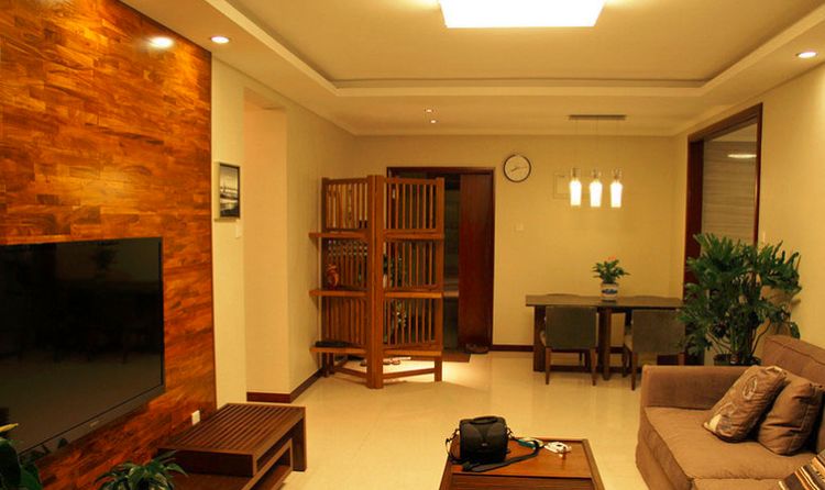 实木地板做电视墙,用木地板做电视墙