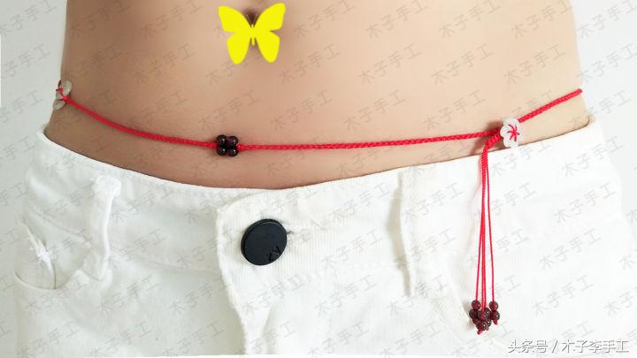 本命年红绳项链推荐,红绳腰链简单款