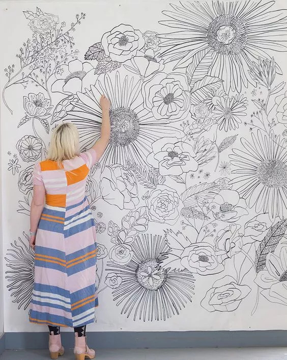 自家门口墙绘,一家房子墙绘