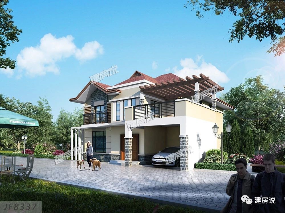 20万最新款二层别墅效果图,2020款二层别墅20万