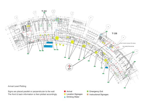 空港观察郑州,航站楼设计标识