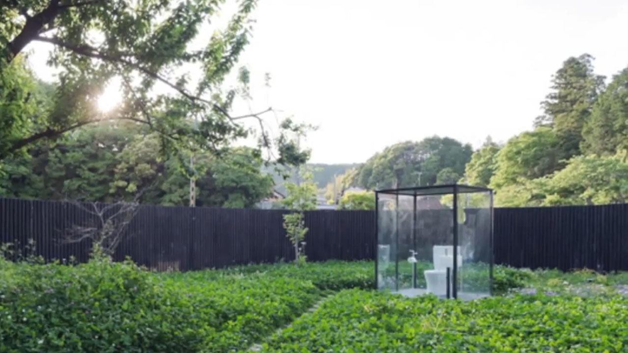 日本无色透明厕所设计,日本创意透明厕所