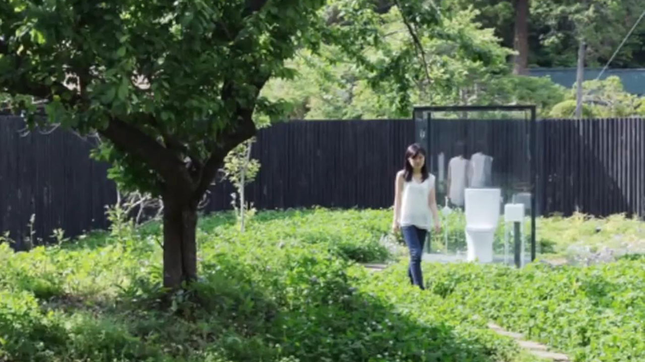 日本无色透明厕所设计,日本创意透明厕所