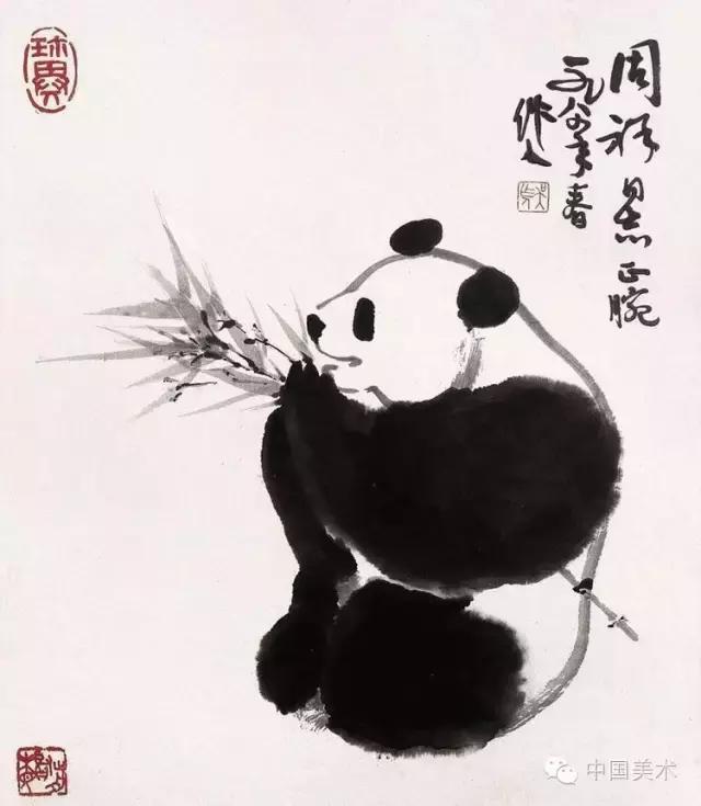 画家吴作人画骆驼,画家吴作人熊猫作品