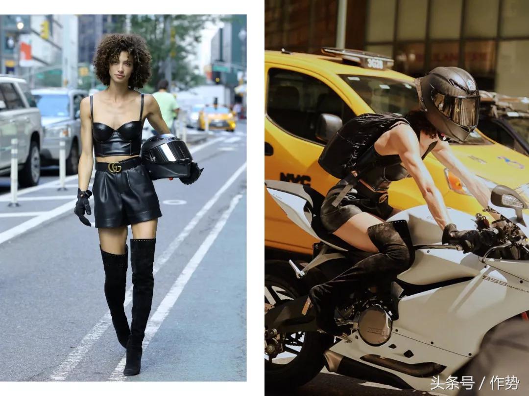 维密面试街拍摩托,维密大秀面试模特
