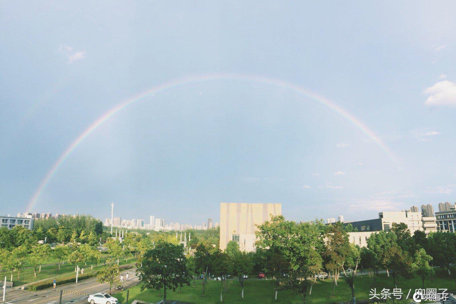 今天的双彩虹,昨天广福路上的双彩虹