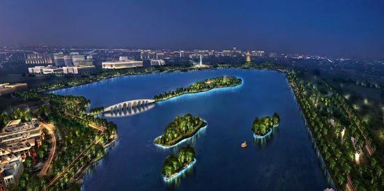 唐山南湖4a景区灯光秀,唐山市南湖国庆灯光秀