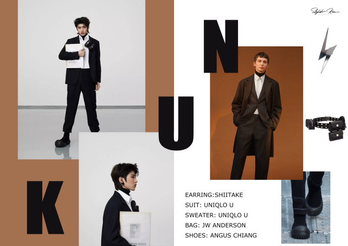 蔡徐坤nylon尼龙九月刊,蔡徐坤机场皮衣新发型