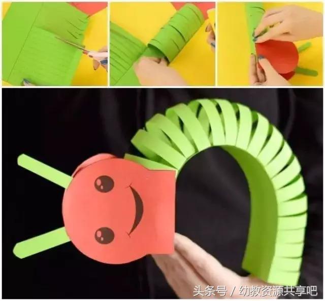 用彩色纸条制作手工卡纸,超简单卡纸手工特别好看