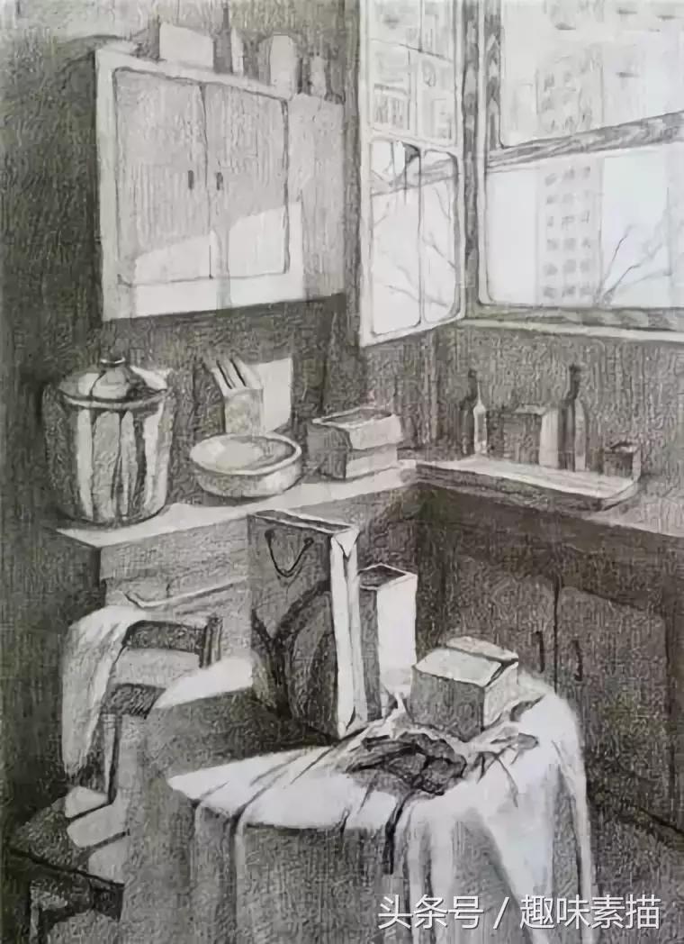 清华美院素描高分卷赏评,清华美院临摹千里江山图