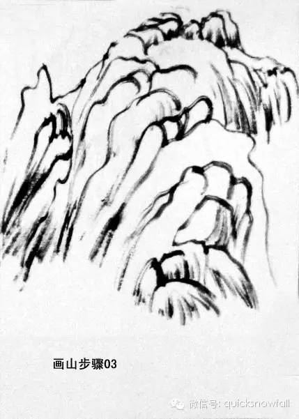 白崇然山水画山石画法合集,山水画技法山石的基本画法解析