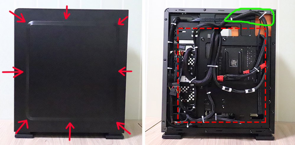 不能背走线的机箱怎么理线,台式机机箱如何理线