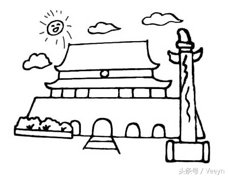 国庆节手抄报万能边框高质量,国庆节手抄报插图黑白模板