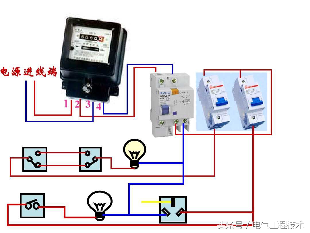 家庭电路漏保空开如何配置,电表空开漏保插座怎么接线
