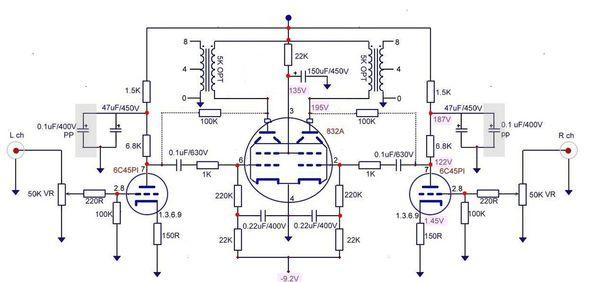 6C45PI+FU322W单端电子管功放DIY，高灵敏度全频音箱的最佳搭配