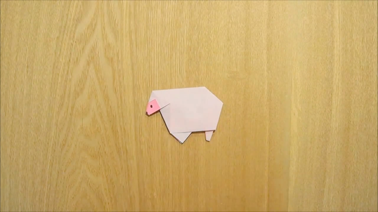 小羊折纸简单折法,小班美工纸艺可爱的小羊教案